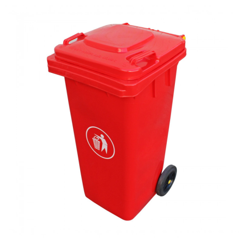 Contenedor de basura 120 Litros rojo